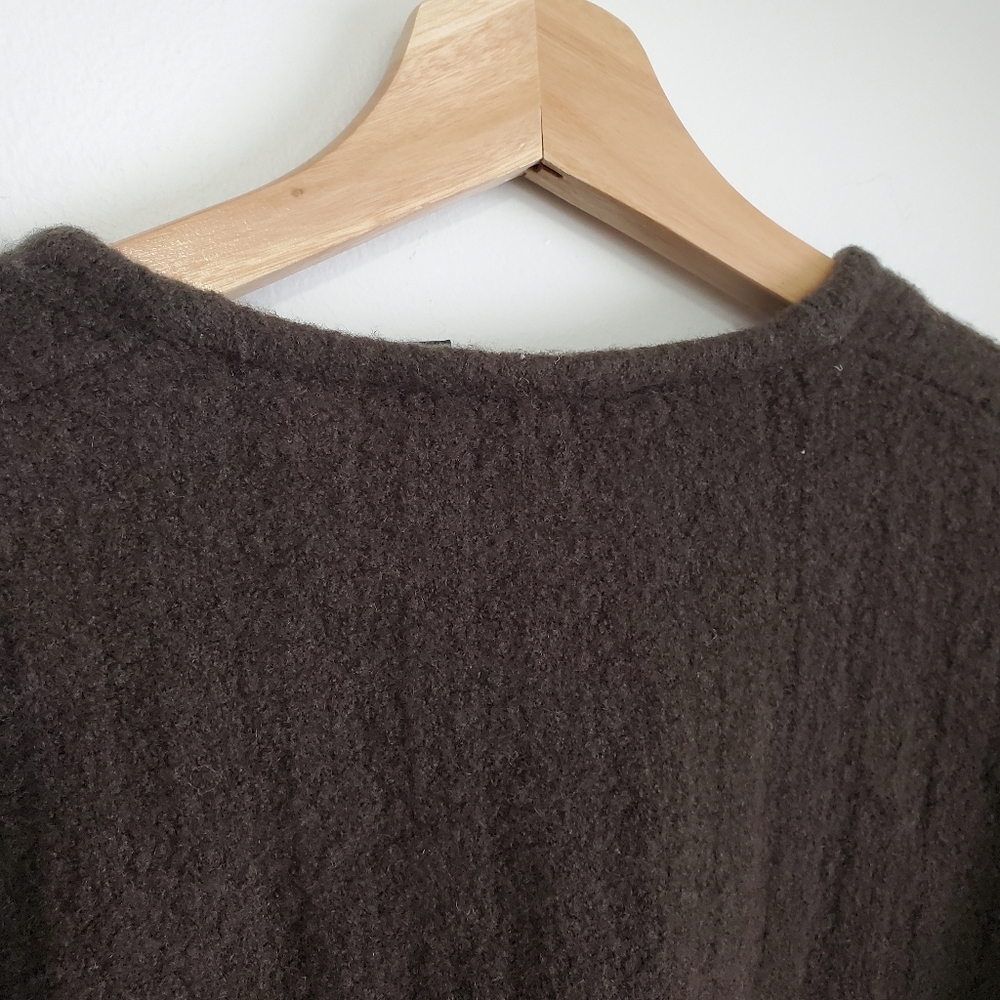Vintage Small Sweater Tristan And Iseut Wool Cardigan Forest Green V-neck Button - Picture 9 of 16